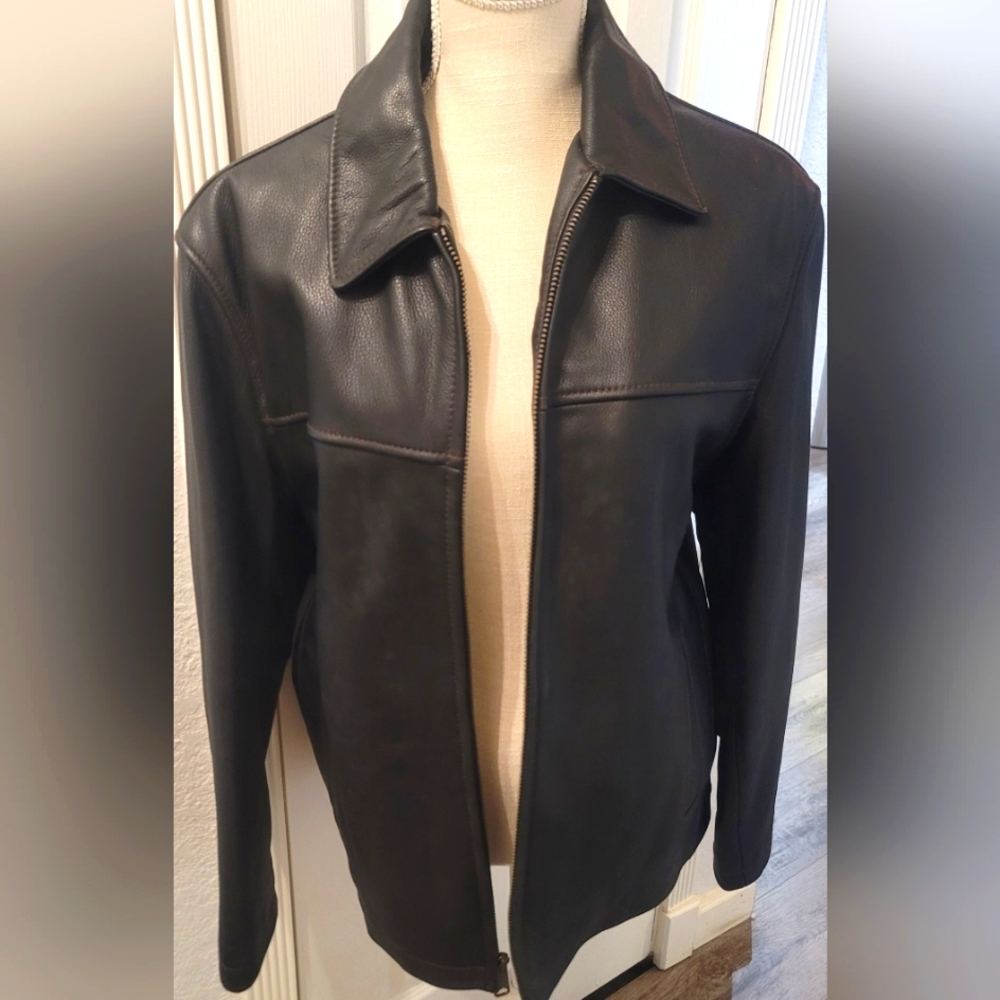 Mens Leather Dockers Jacket